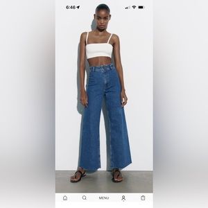 High rise marine straight jeans